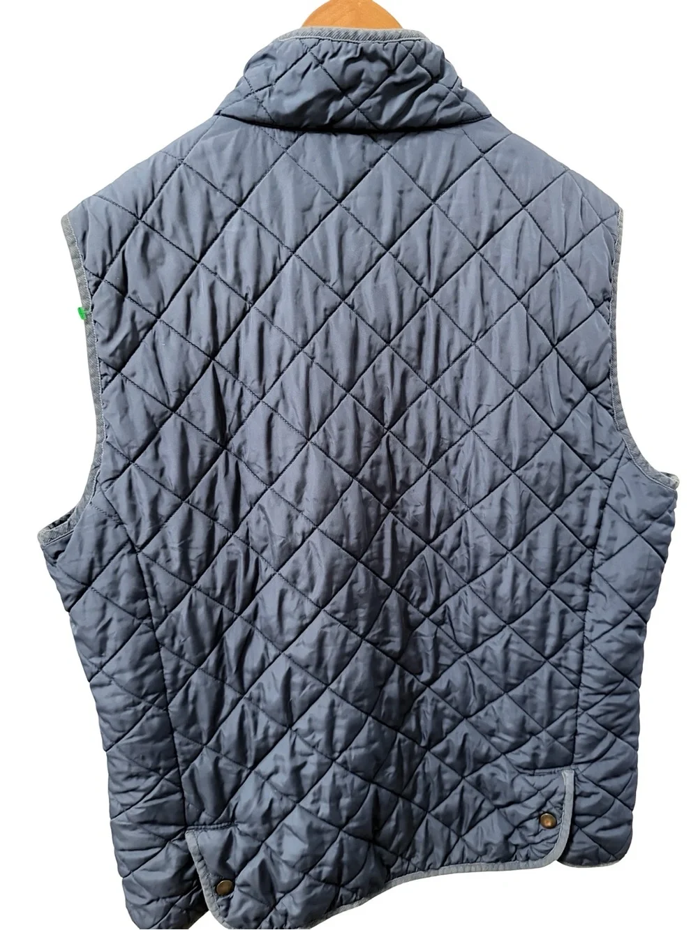 Tommy Hilfiger Quilted Blue Unisex Vest with Plaid Lining